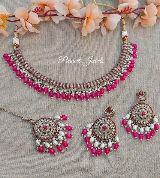 Mouni Polki Necklace Set