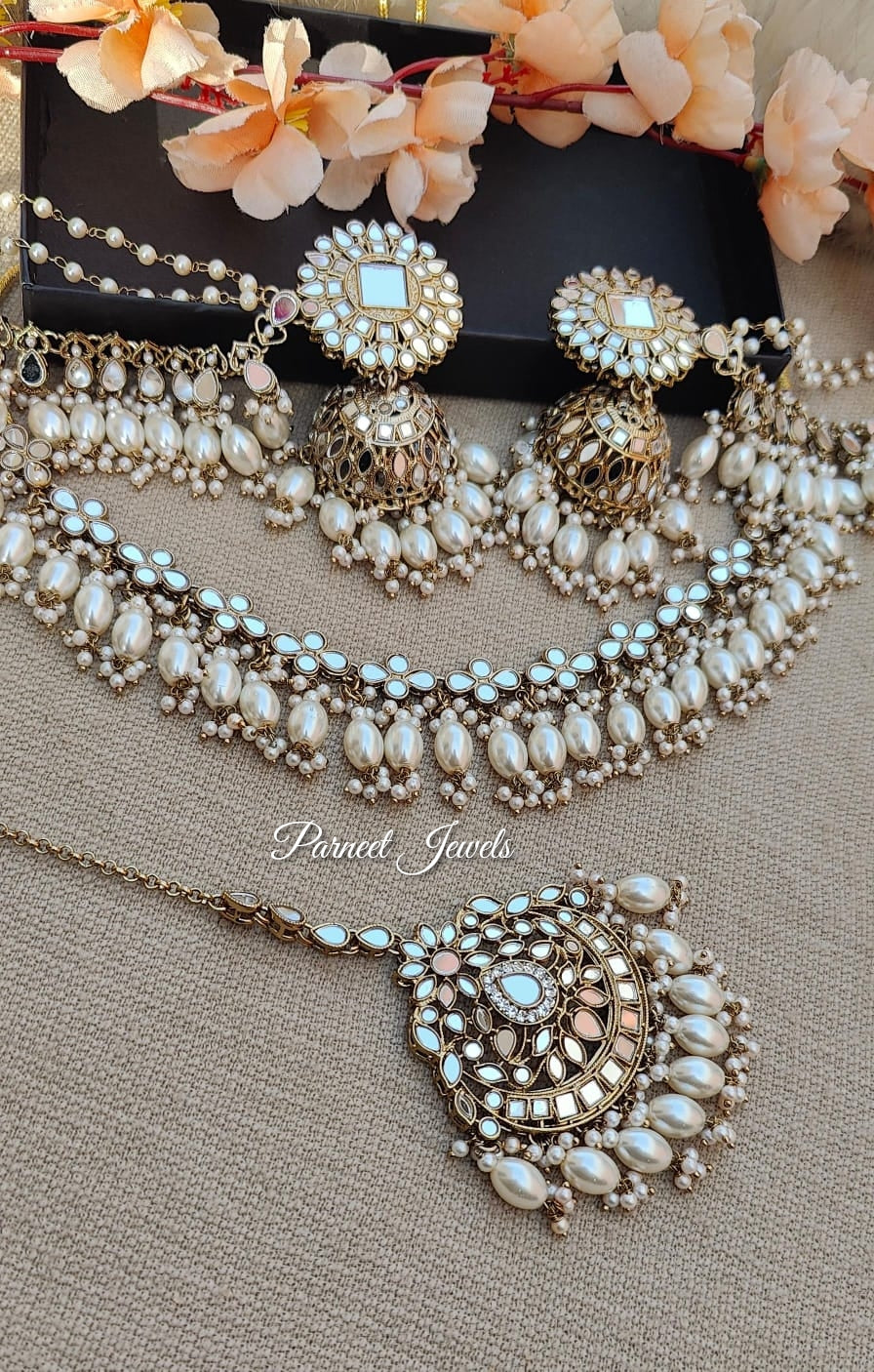 Kashish Mirror Necklace Set