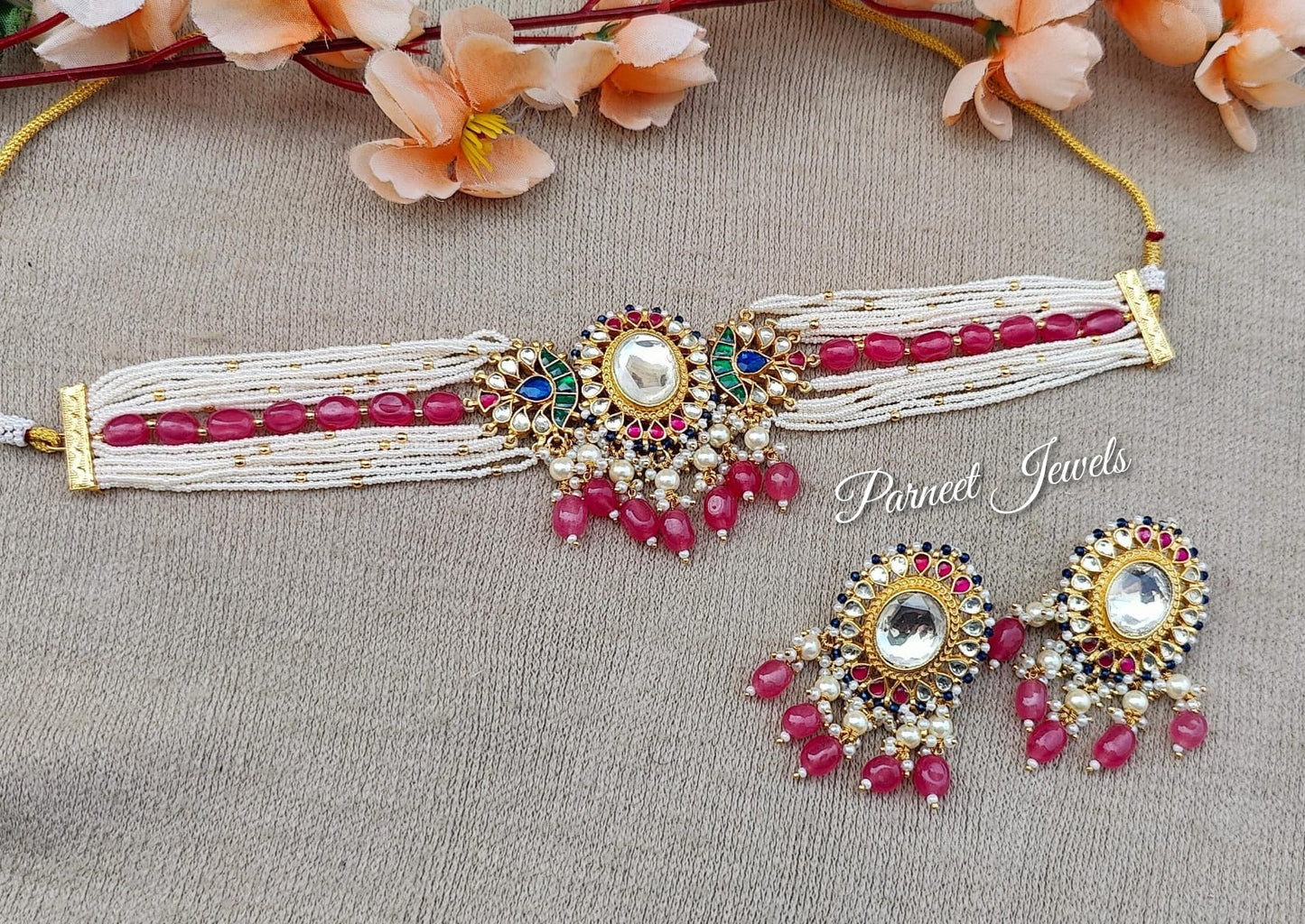 Sushmita Pachi Kundan Choker (Multi)