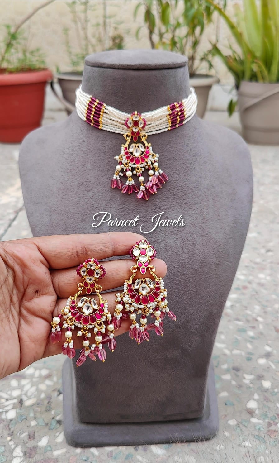 Deepanjali Pachi Kundan Choker