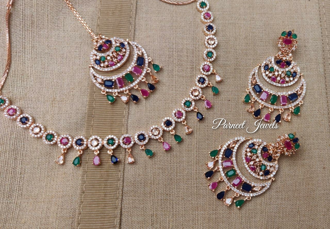 Ziya AD/CZ Necklace Set