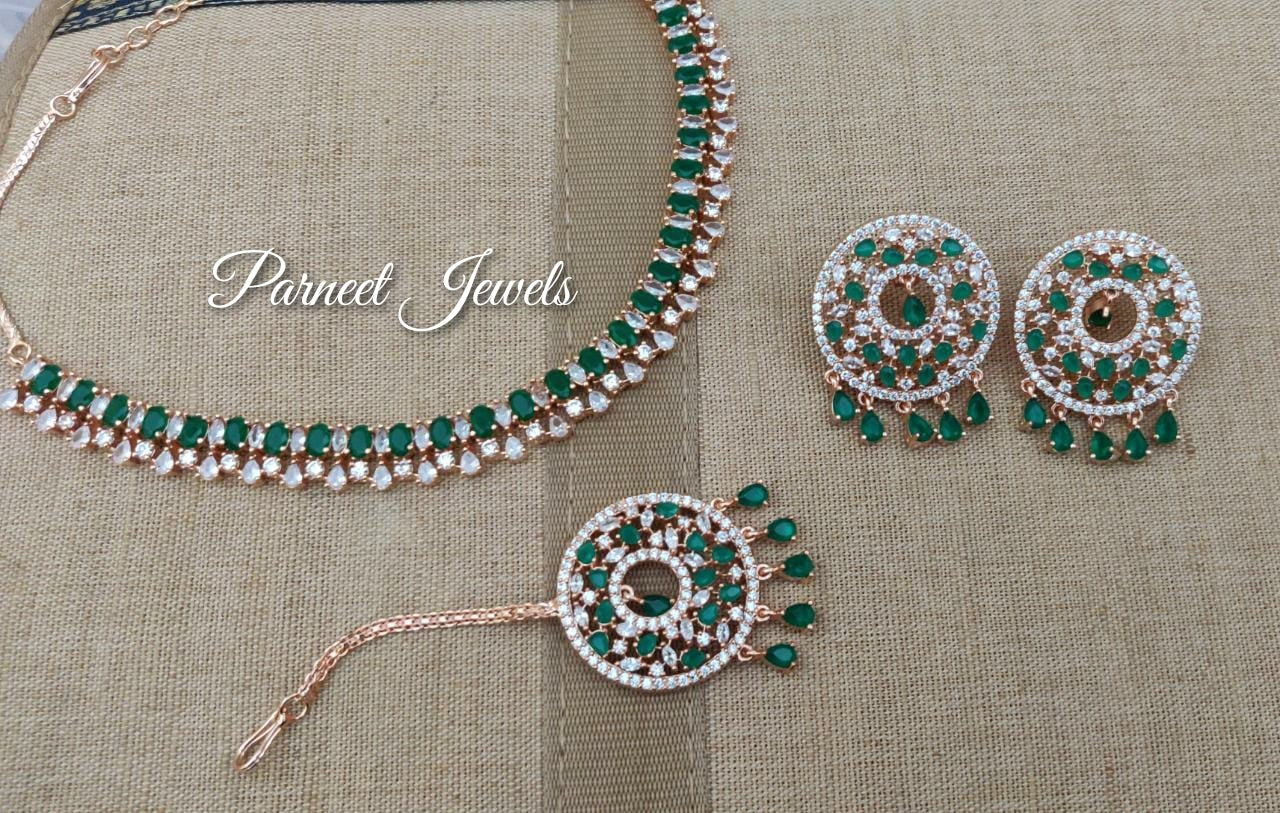 Mayuri AD/CZ Necklace Set