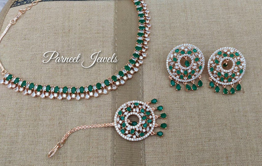 Mayuri AD/CZ Necklace Set