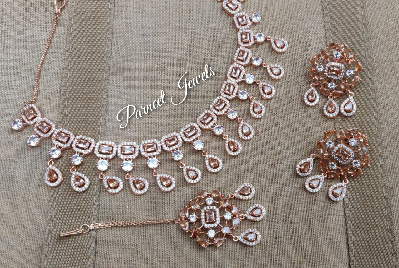 Garima AD/CZ Necklace Set