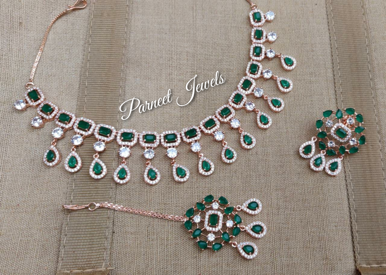 Garima AD/CZ Necklace Set