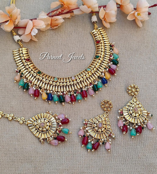 Harneet Gold Necklace Set