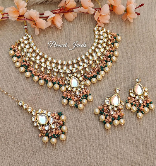 Candace Kundan Necklace (Pearls)