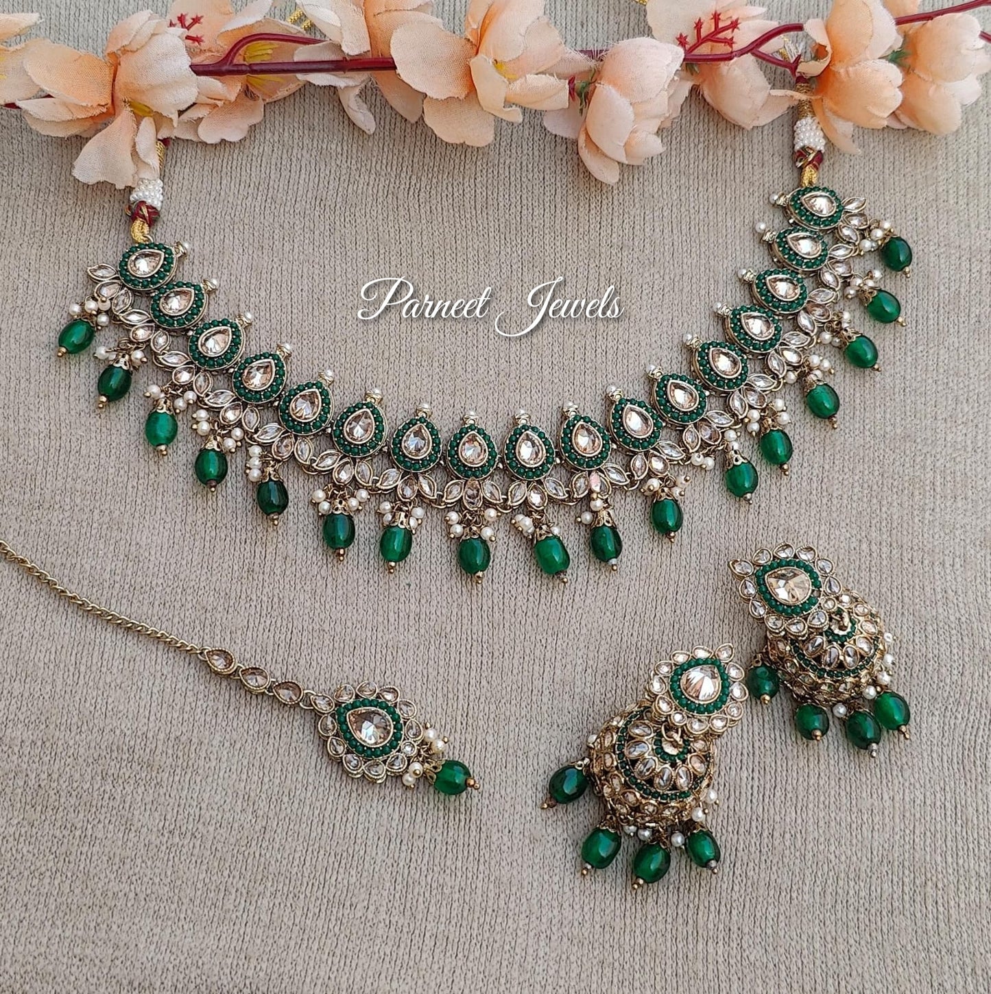 Isha Polki Necklace Set