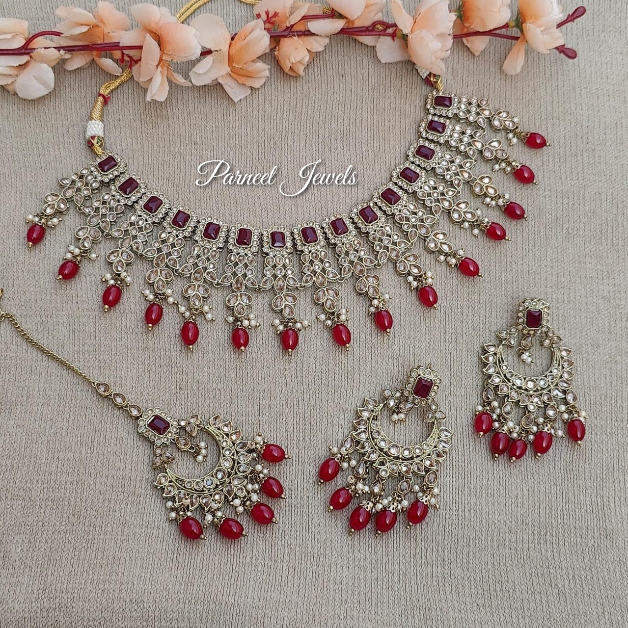 Sameena Polki Necklace Set