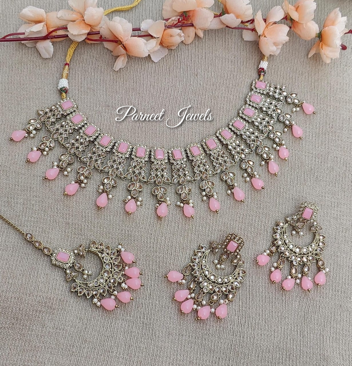 Sameena Polki Necklace Set