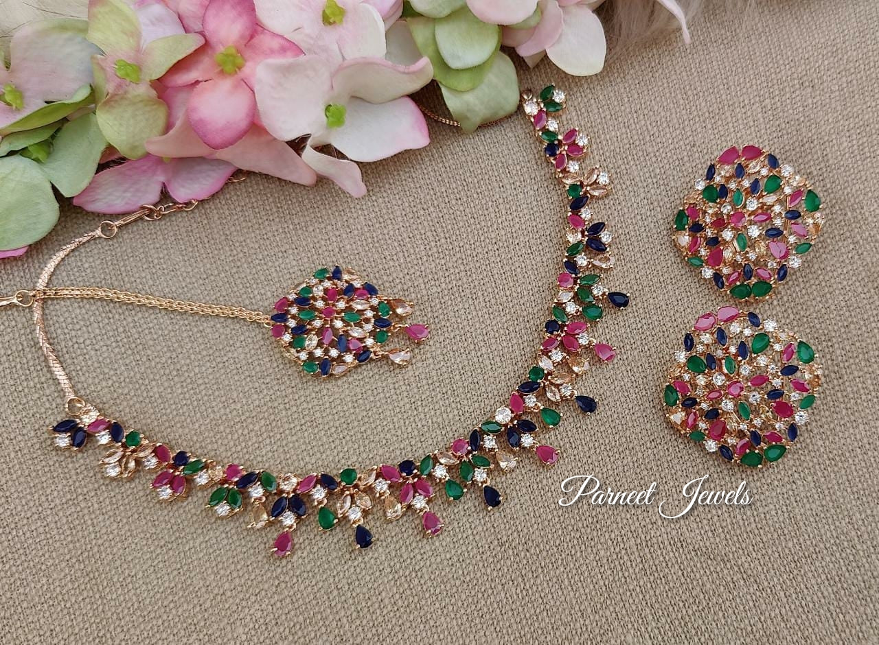 Renuka AD/CZ Necklace Set