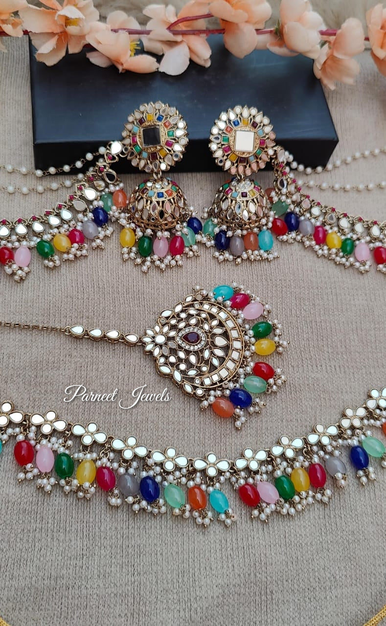 Kashish Mirror Necklace Set