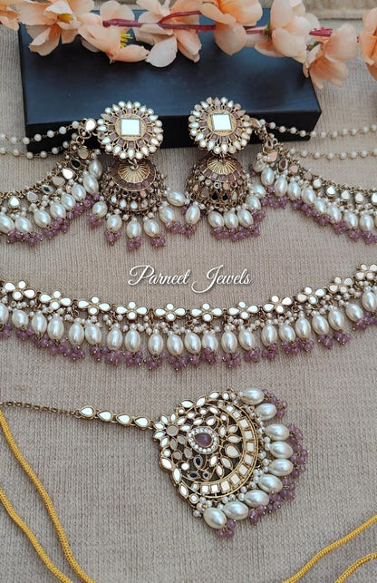 Kashish Mirror Necklace Set