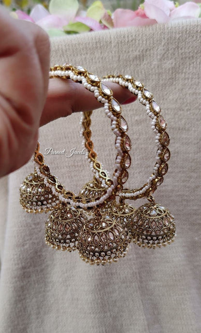 Ishani Polki Bangles (Pearl)