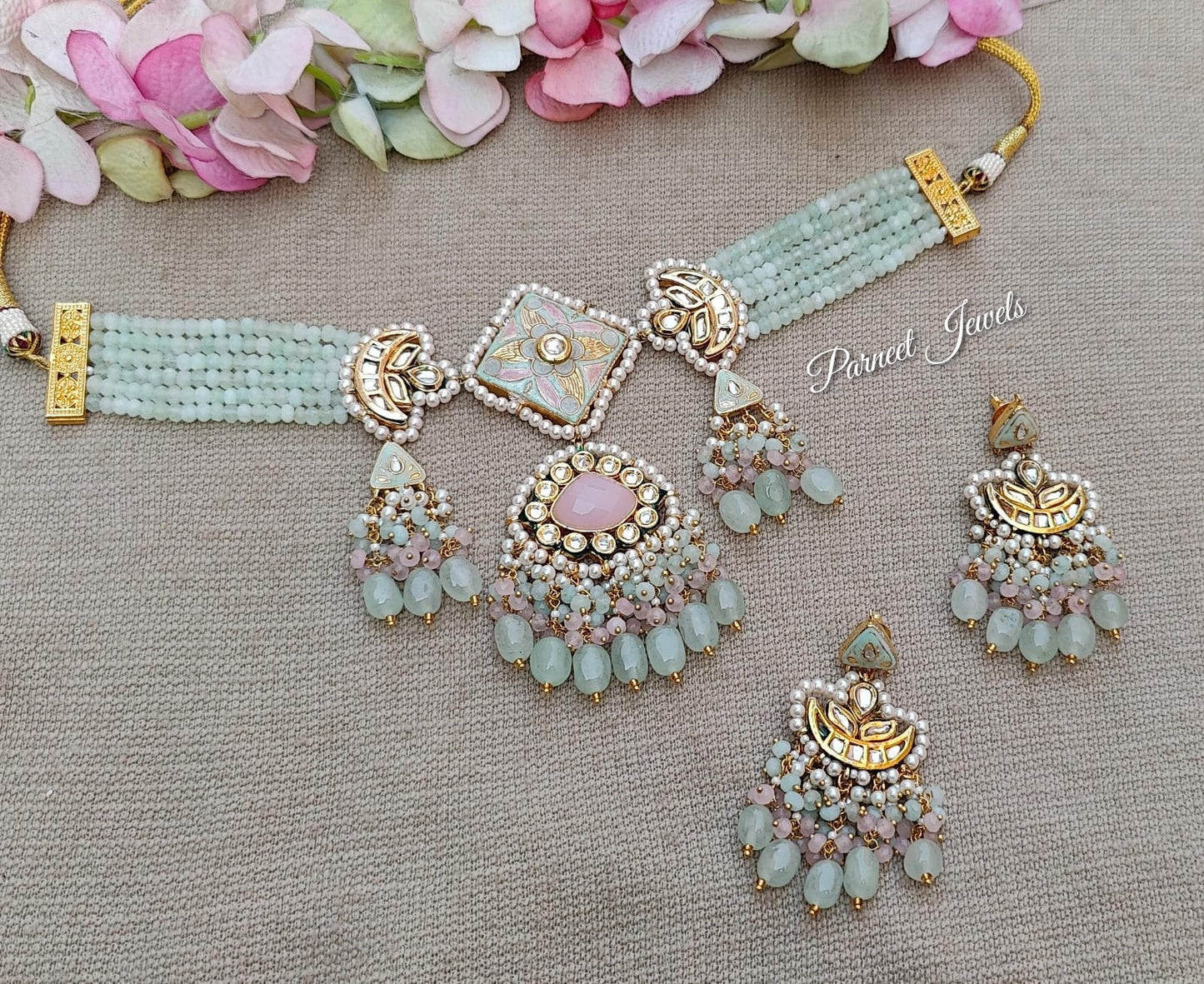 Richa Beaded Choker Set