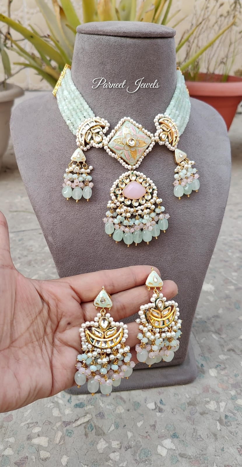 Richa Beaded Choker Set