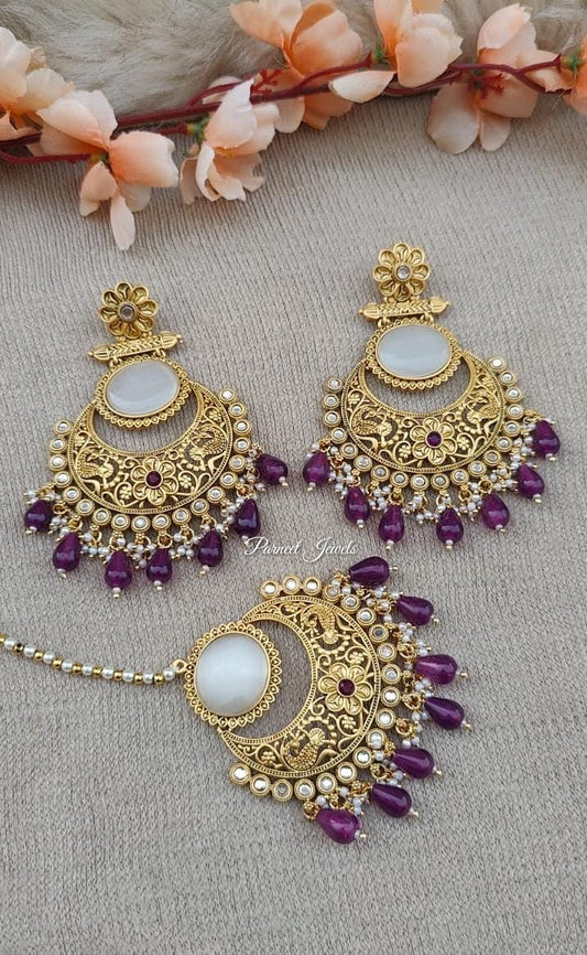 Pragya Polki Earrings Tikka