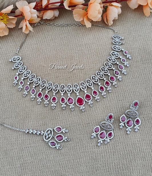 Suhana AD/CZ Necklace Set