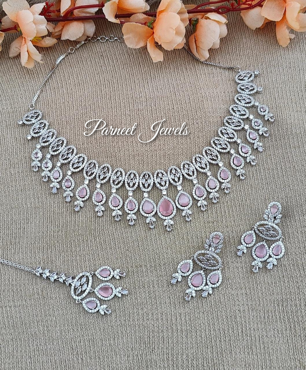 Suhana AD/CZ Necklace Set