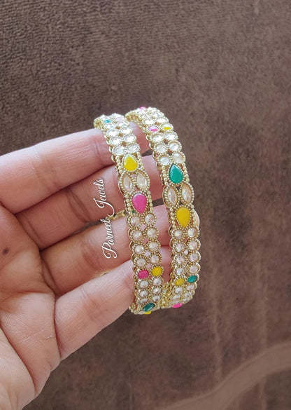 Shrija Polki Bangles (Multi)