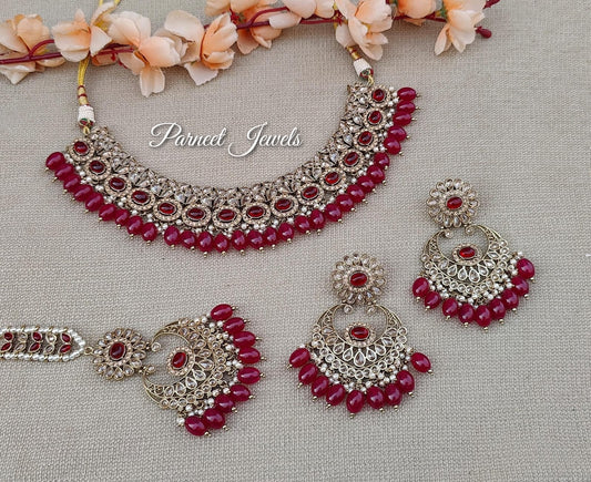 Tanisha Polki Necklace Set