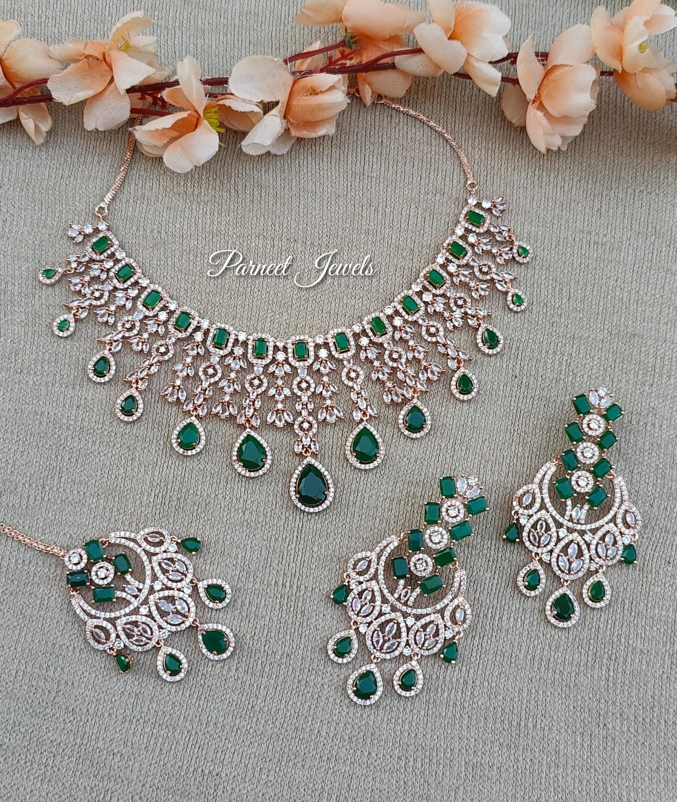 Swati AD/CZ Necklace Set