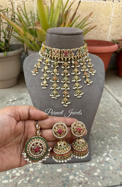 Samiha Polki Choker Set (Multi)