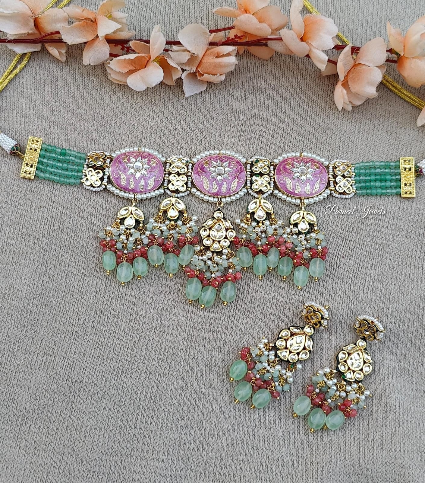 Minisha Meenakari Beaded Choker