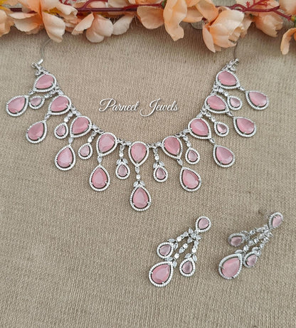 Meenal AD/CZ Necklace Set
