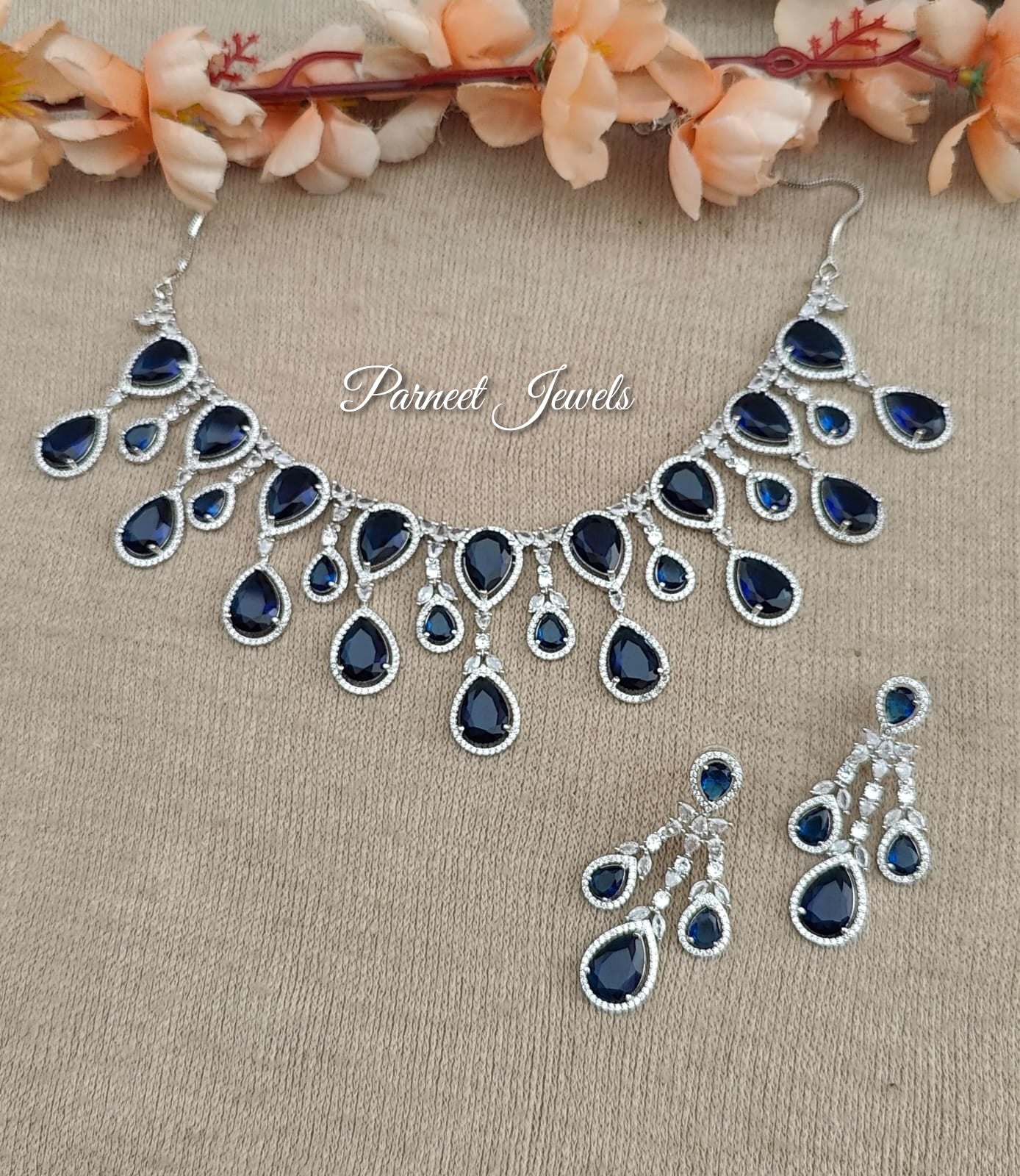 Meenal AD/CZ Necklace Set