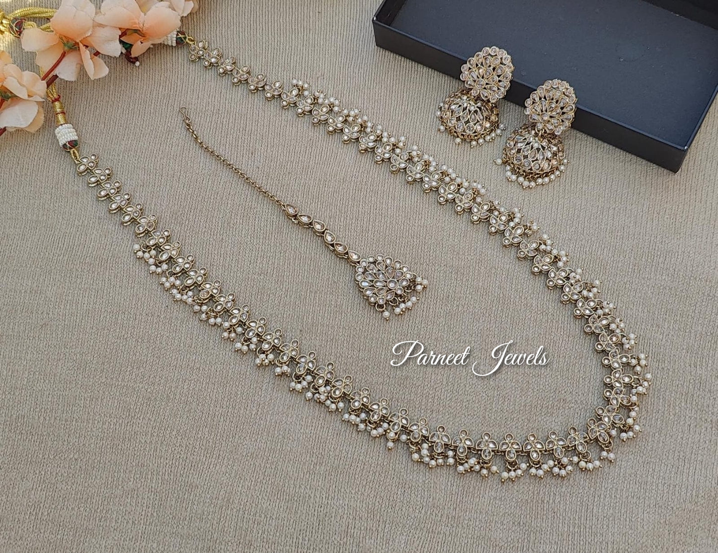 Sabiha Long Polki Necklace