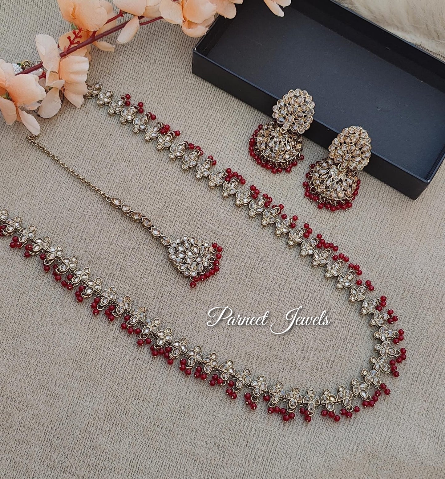 Sabiha Long Polki Necklace