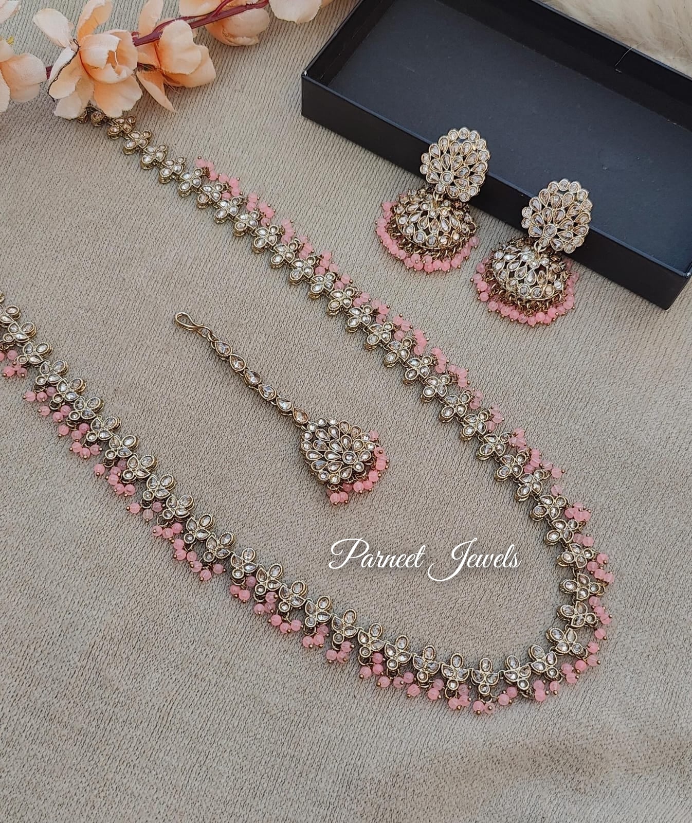 Sabiha Long Polki Necklace