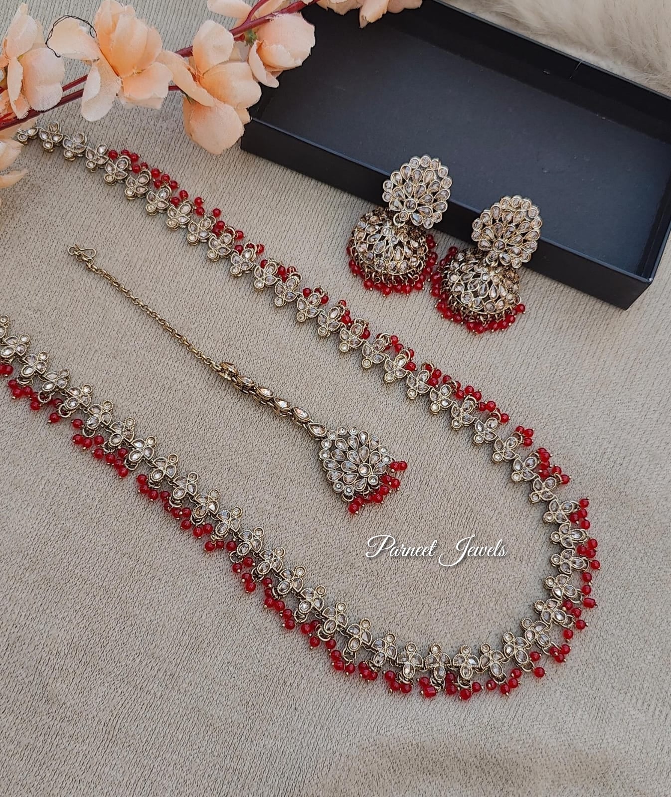 Sabiha Long Polki Necklace