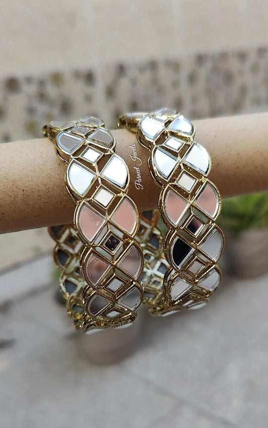 Kuhu Mirror Bangles (Gold)