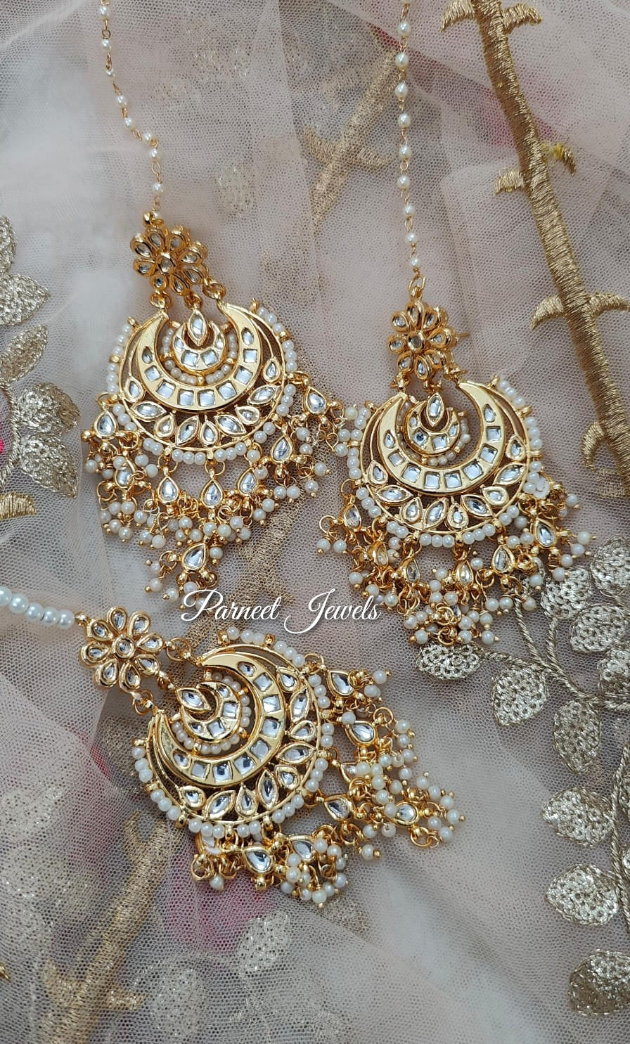 Heena Kundan Earrings Tikka