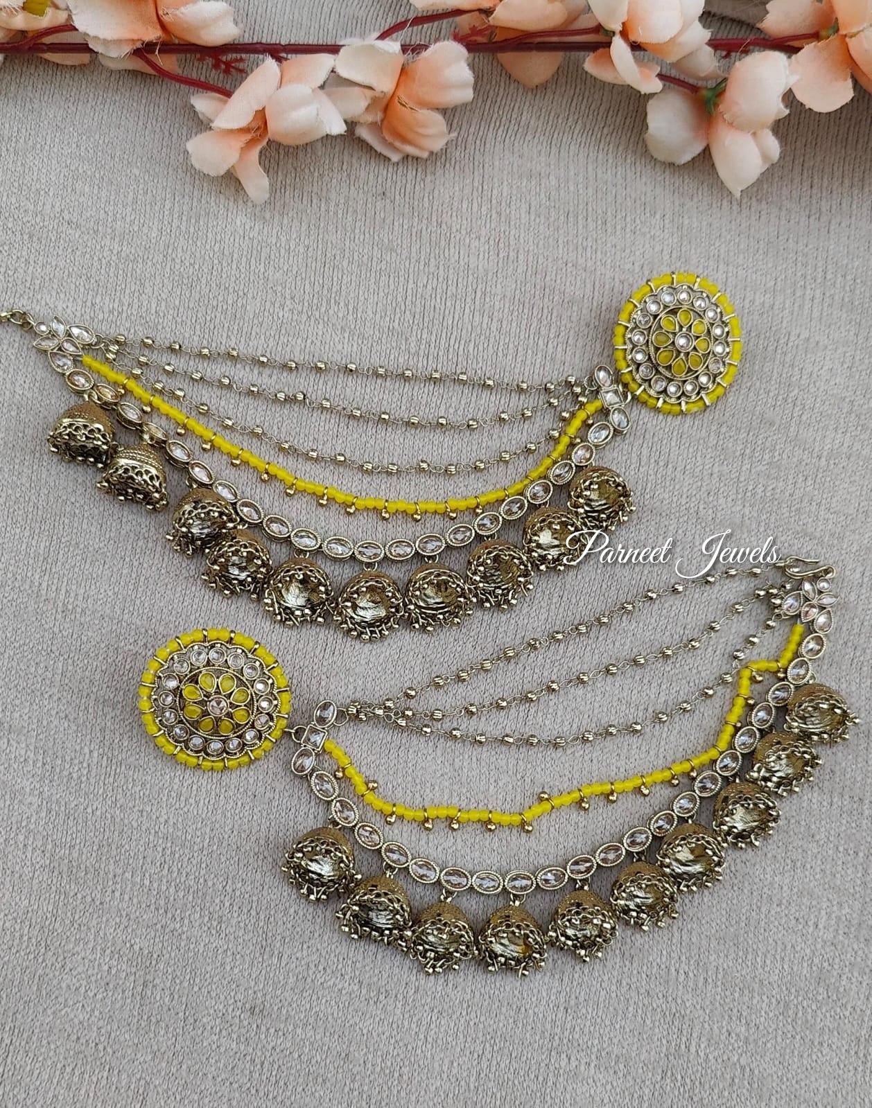 Vanshika Polki Earrings Tikka