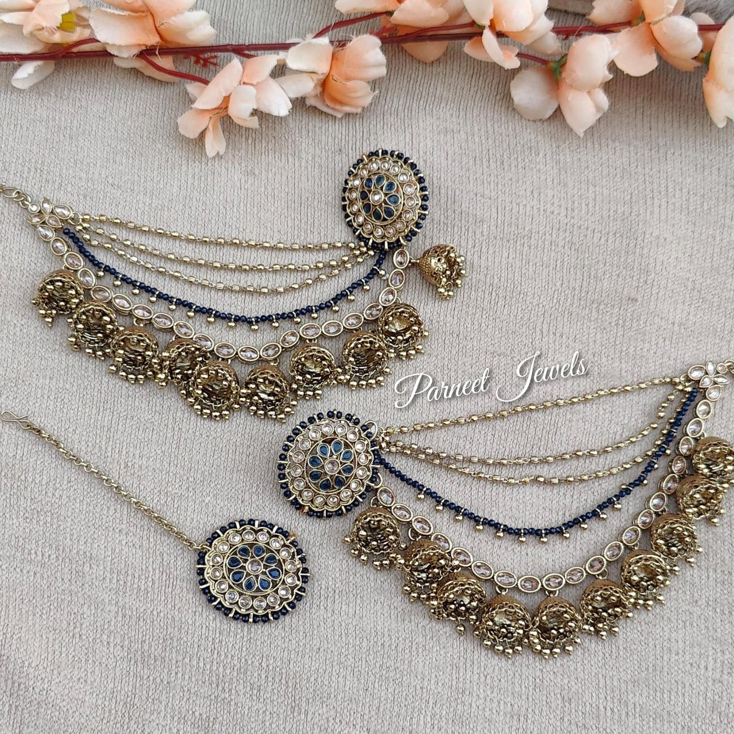 Vanshika Polki Earrings Tikka