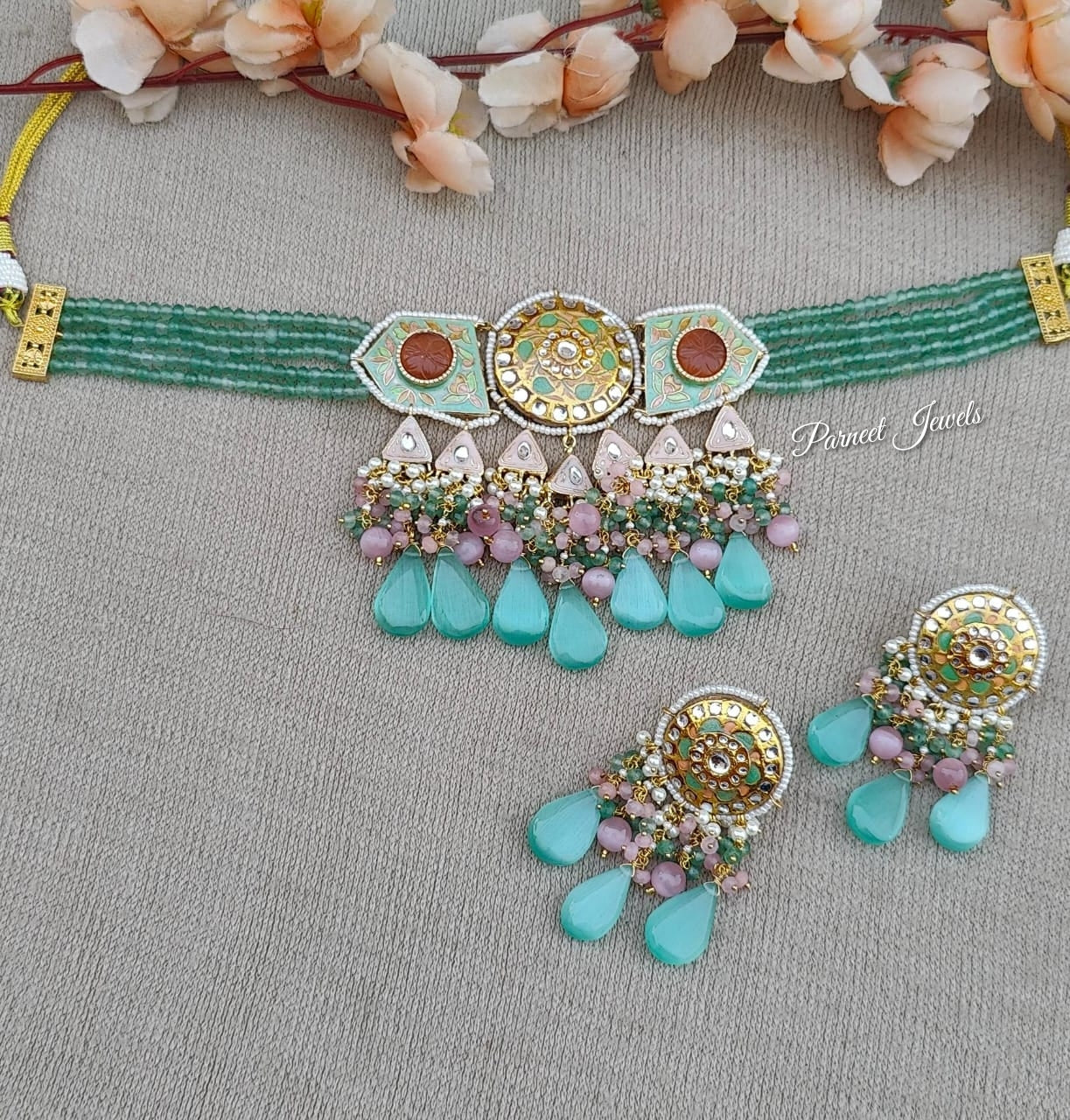 Luvleen Meenakari Beaded Choker