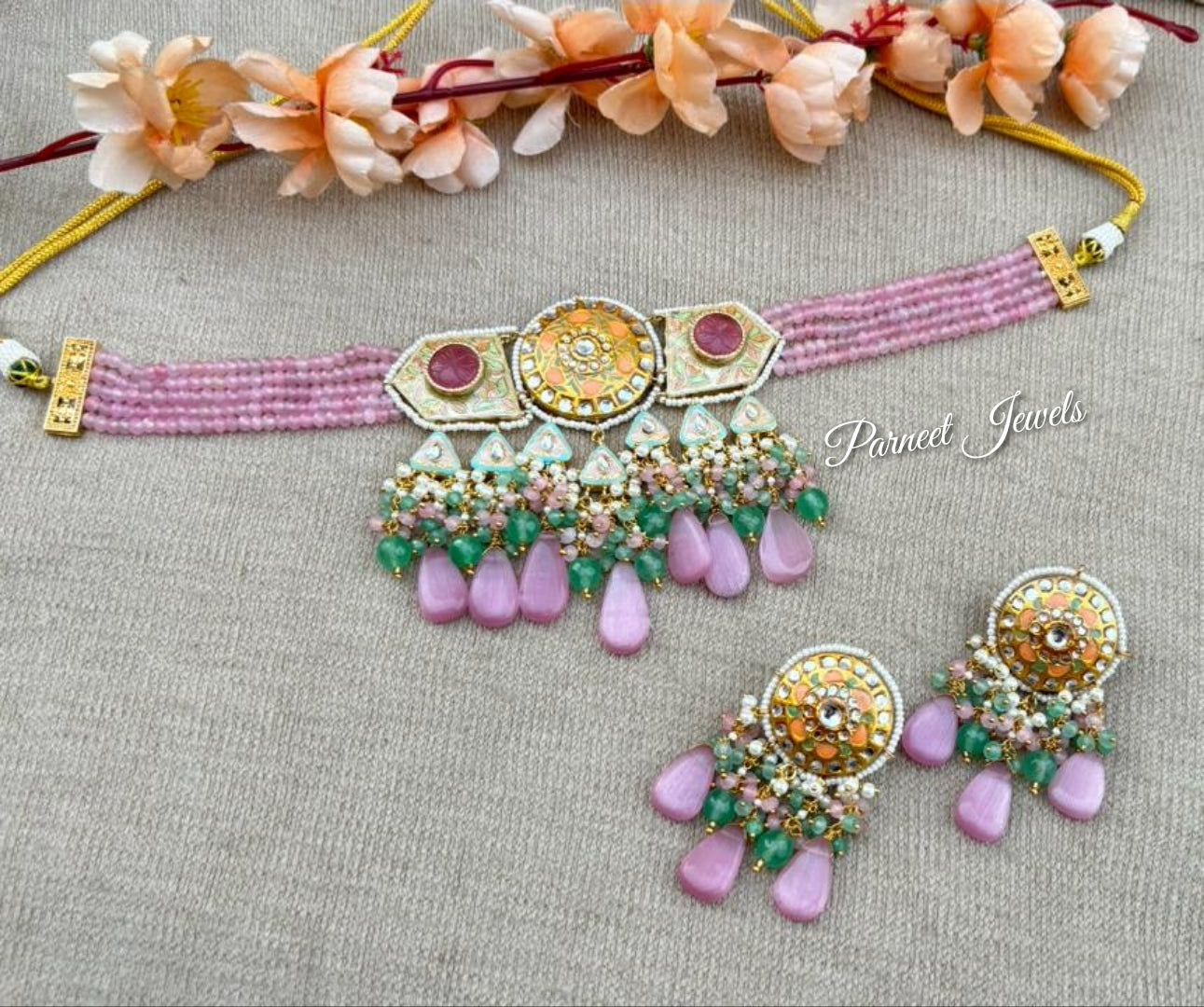 Luvleen Meenakari Beaded Choker