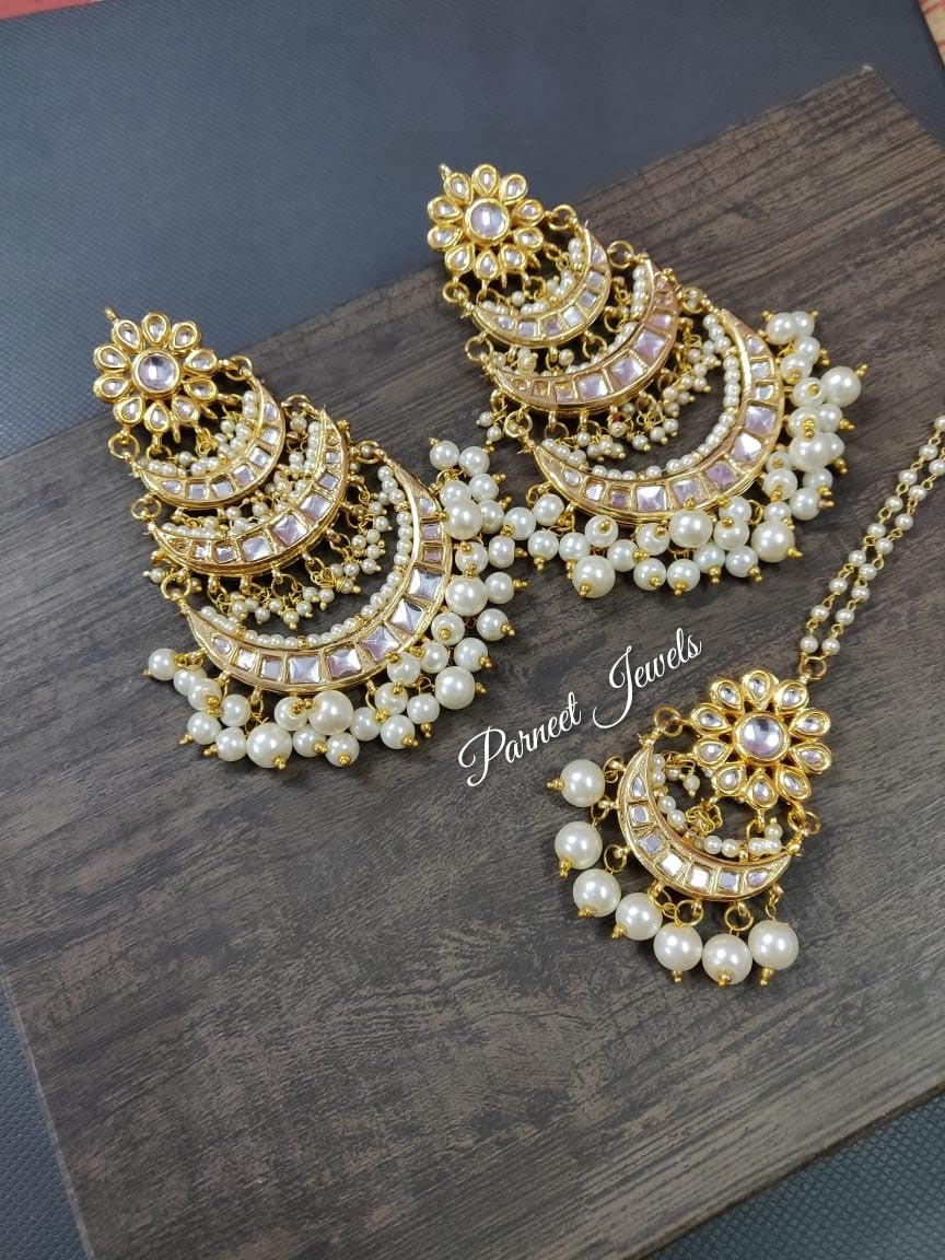 Priyuka Kundan Earrings Tikka