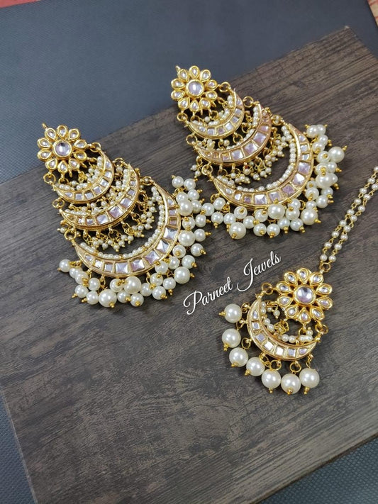 Priyuka Kundan Earrings Tikka