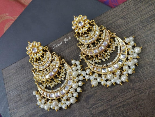 Ivy Oversized Kundan Earrings