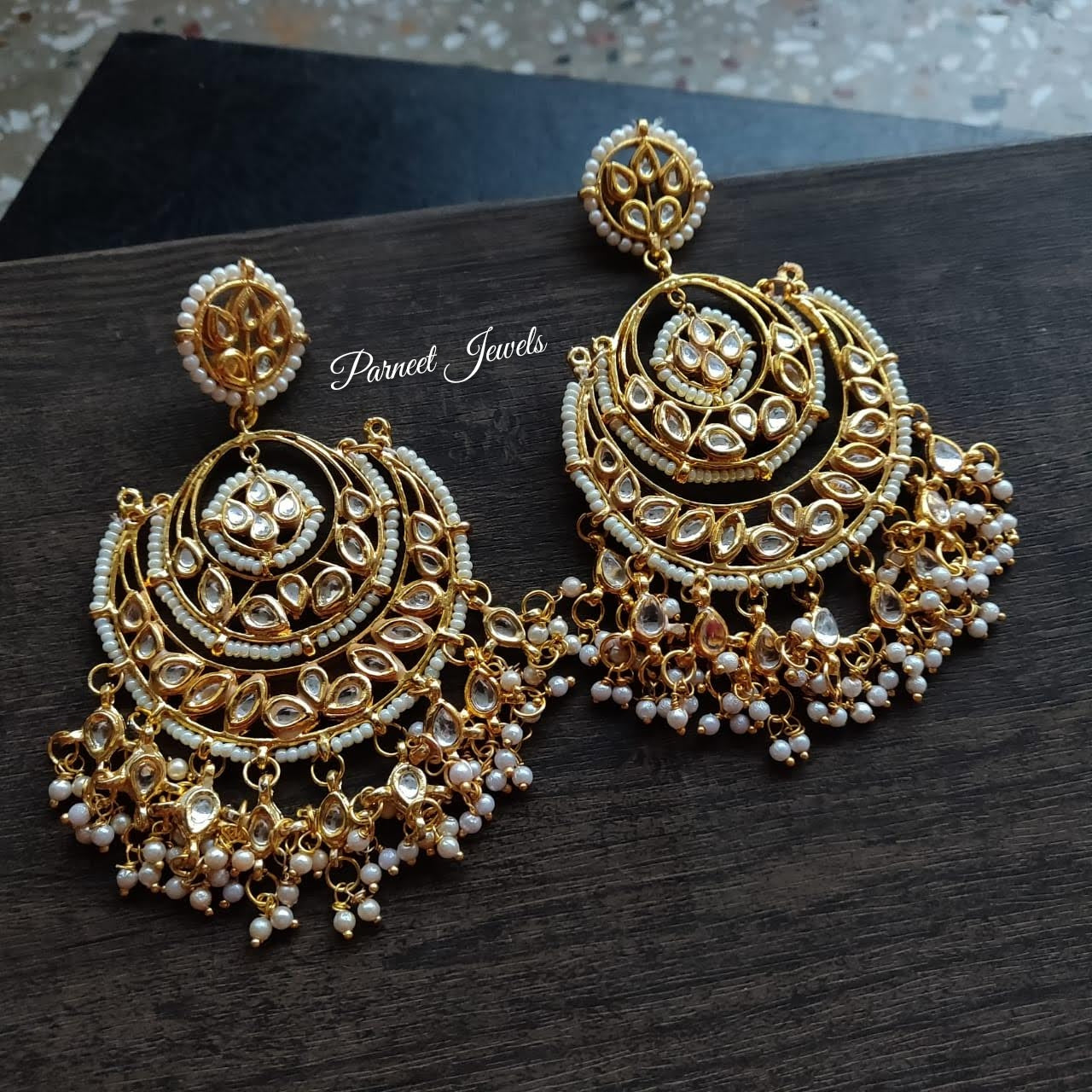 Ayana Oversized Kundan Earrings