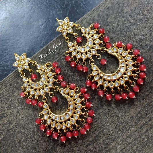 Japnoor Oversized Kundan Earrings