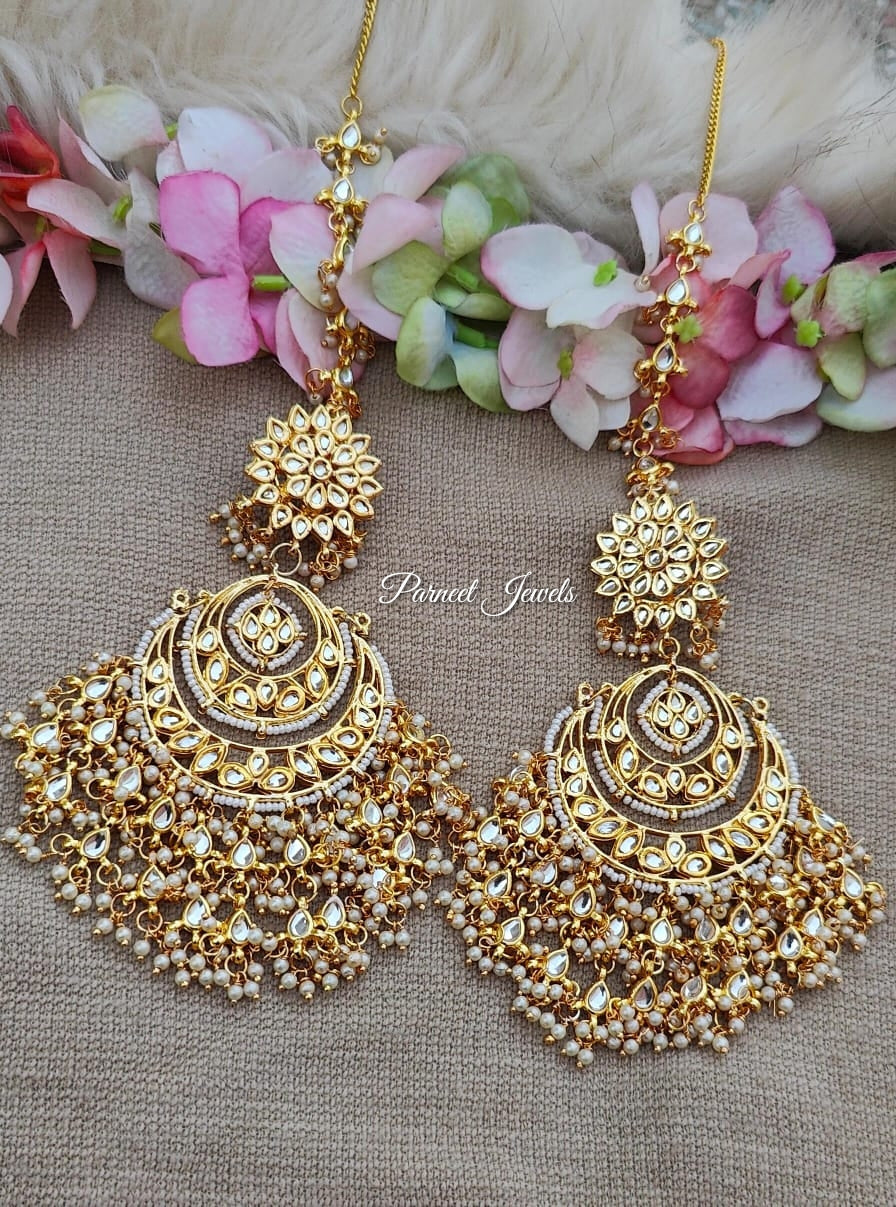 Ameeta Oversized Kundan Earrings