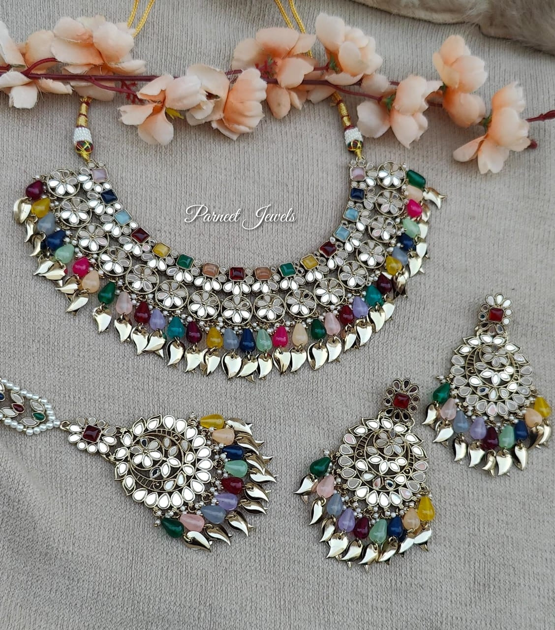 Aashifa Mirror Necklace Set