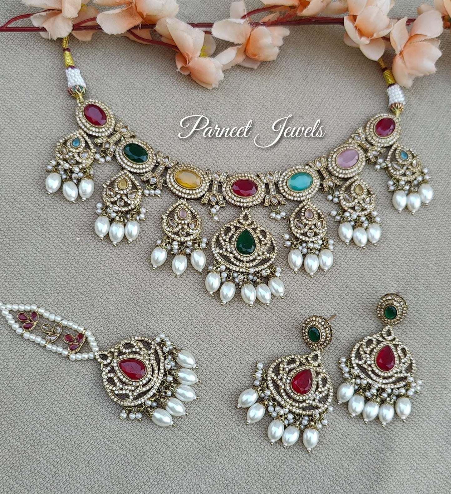 Sheetal Polki Semibridal Necklace Set