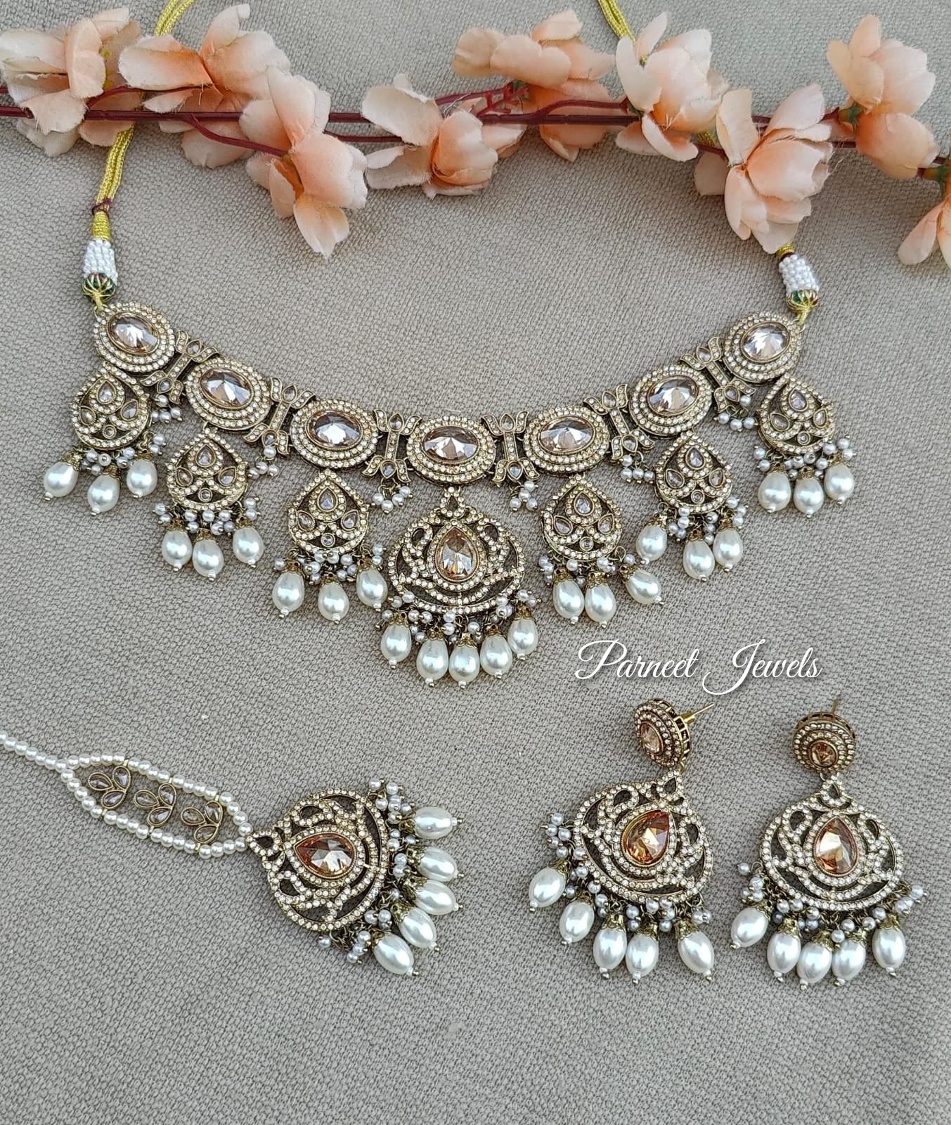 Sheetal Polki Semibridal Necklace Set