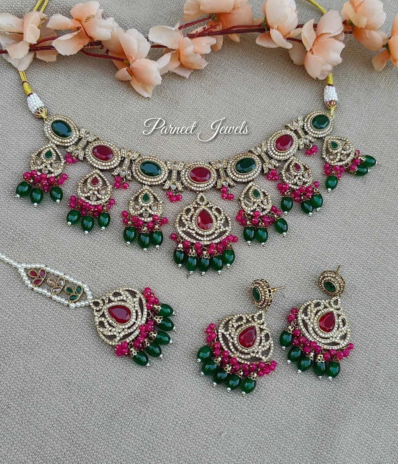 Sheetal Polki Semibridal Necklace Set